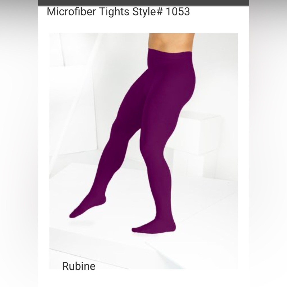 We Love Colors Microfiber Tights - Style# 1053. Rubine. Size S/M